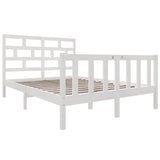 Vidaxl bedframe massief grenenhout wit 135x190 cm 4ft6 double