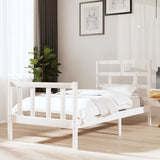 Vidaxl bedframe massief grenenhout wit 90x200 cm