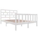 Vidaxl bedframe massief grenenhout wit 150x200 cm