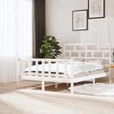 Vidaxl bedframe massief grenenhout wit 150x200 cm