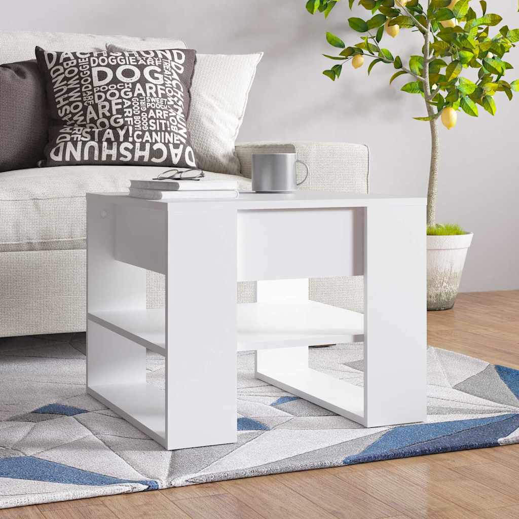 Vidaxl salontafel 55,5x55x45 cm bewerkt hout wit