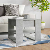 Vidaxl salontafel 55,5x55x45 cm bewerkt hout betongrijs