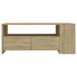 Vidaxl salontafel 102x55x42 cm bewerkt hout sonoma eikenkleurig
