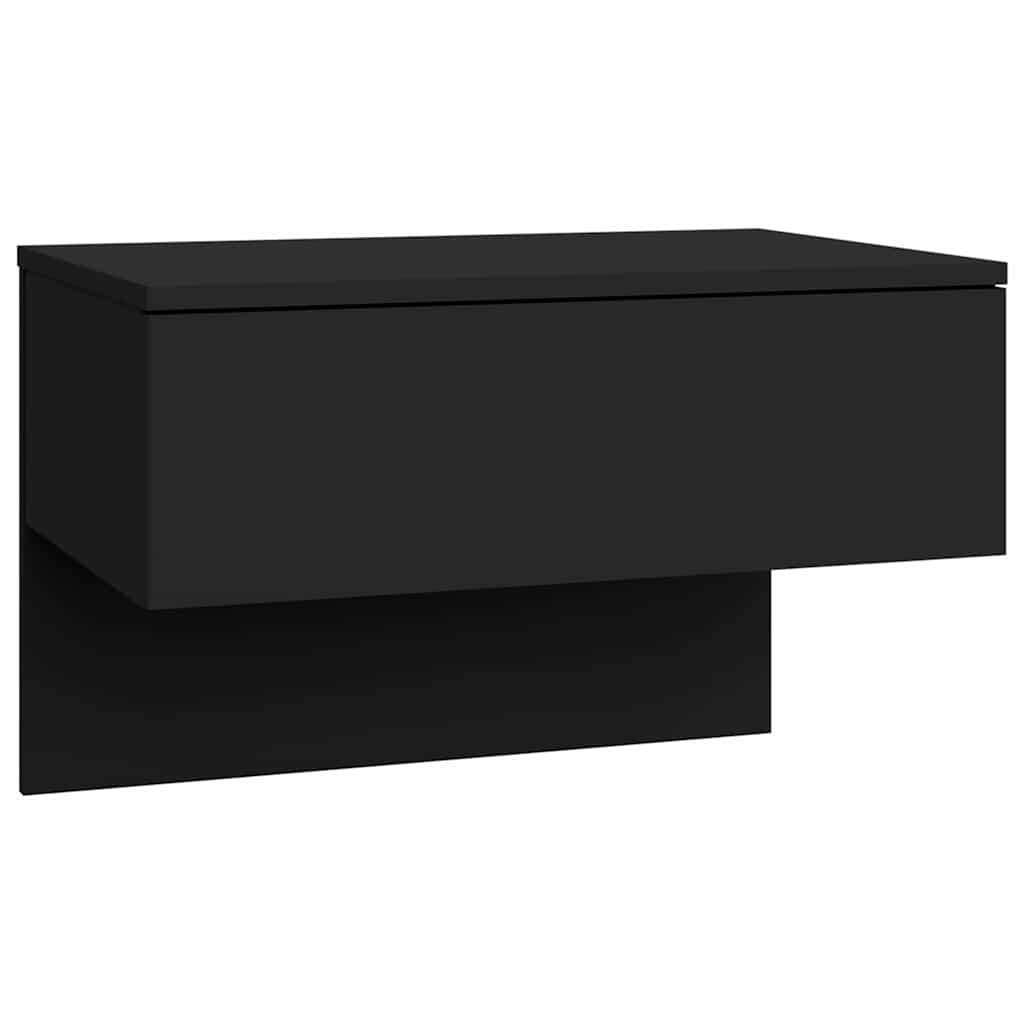 Vidaxl nachtkastje wandgemonteerd zwart