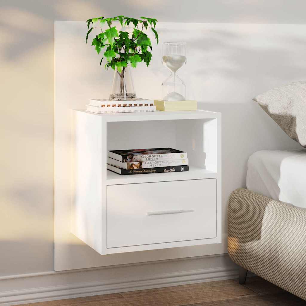 Vidaxl nachtkastjes 2 st wandgemonteerd wit