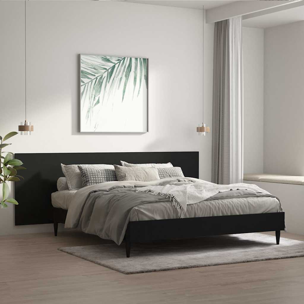 Vidaxl hoofdbord wandmodel 240x1,5x80 cm bewerkt hout zwart