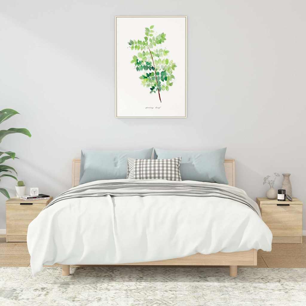 Vidaxl nachtkastjes 2 st 40x39x40 cm sonoma eikenkleurig