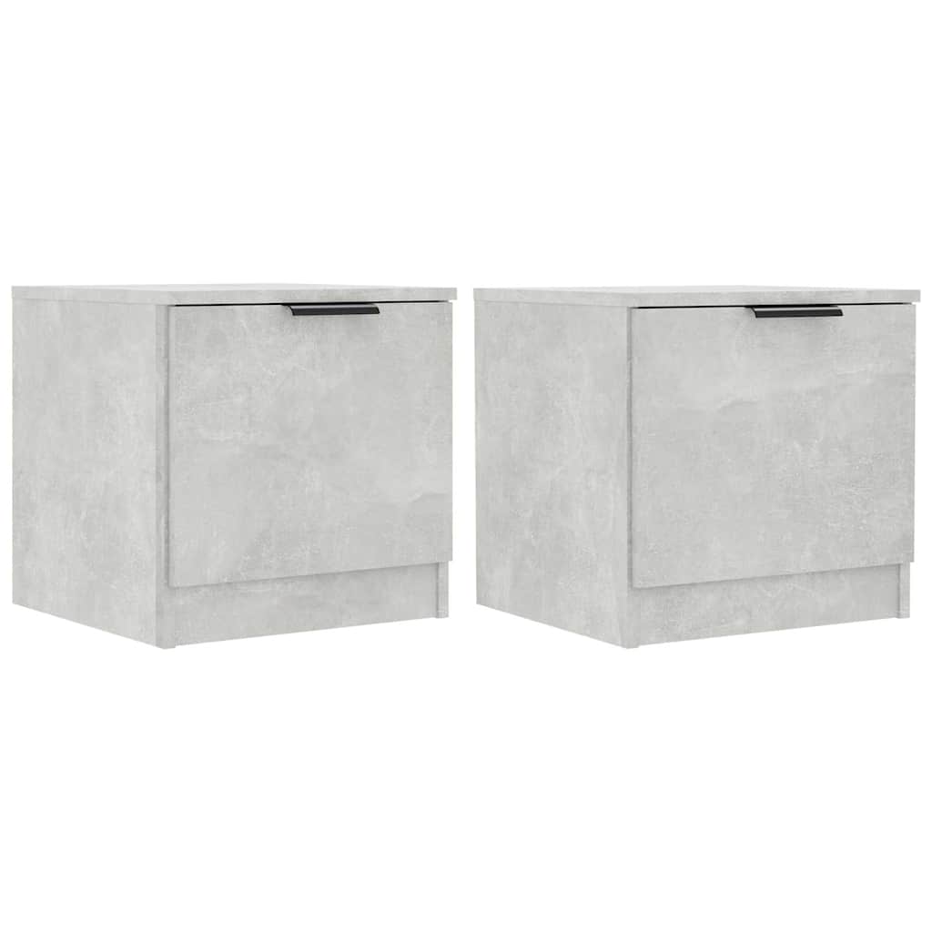 Vidaxl nachtkastjes 2 st 40x39x40 cm betongrijs