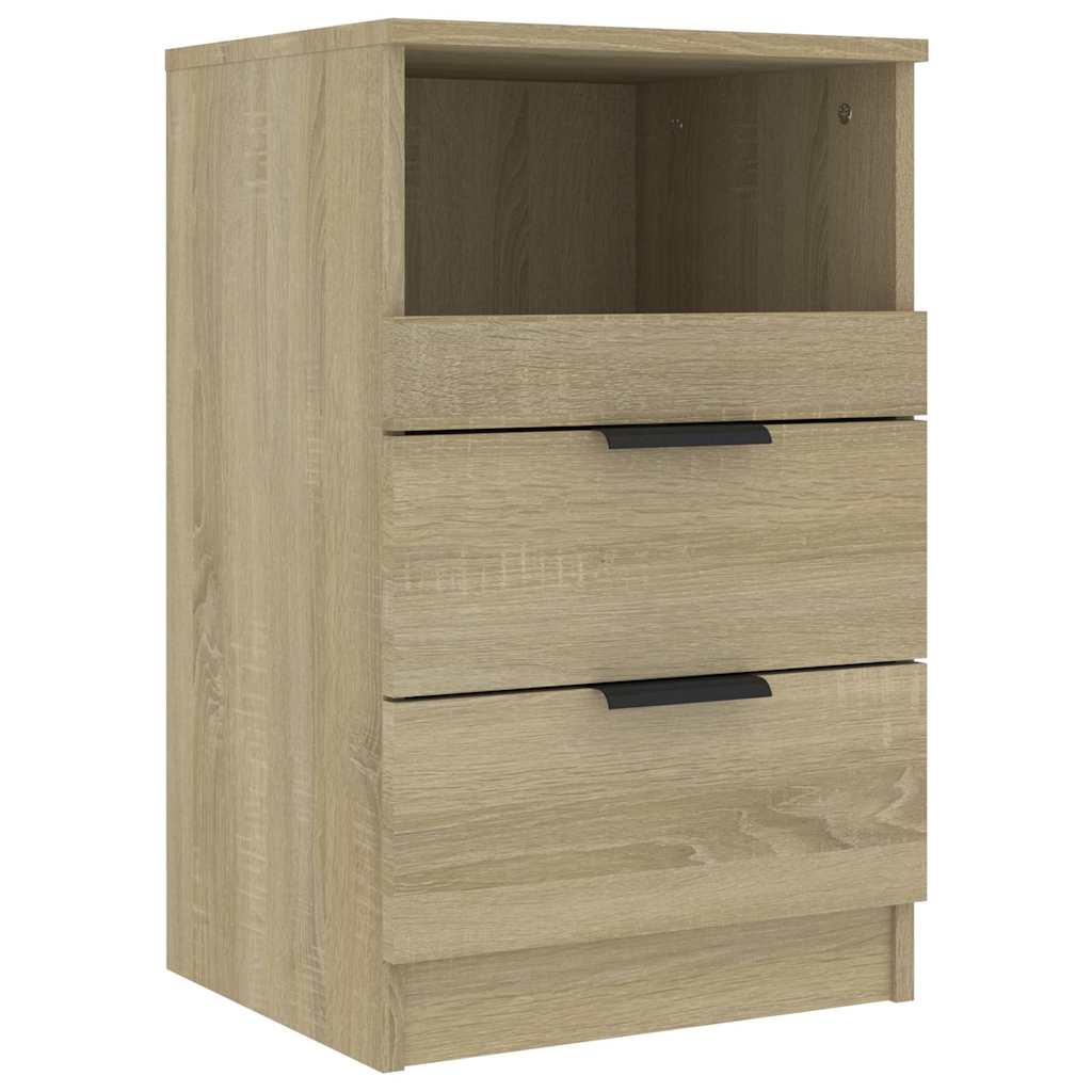 Vidaxl nachtkastjes 2 st bewerkt hout sonoma eikenkleurig