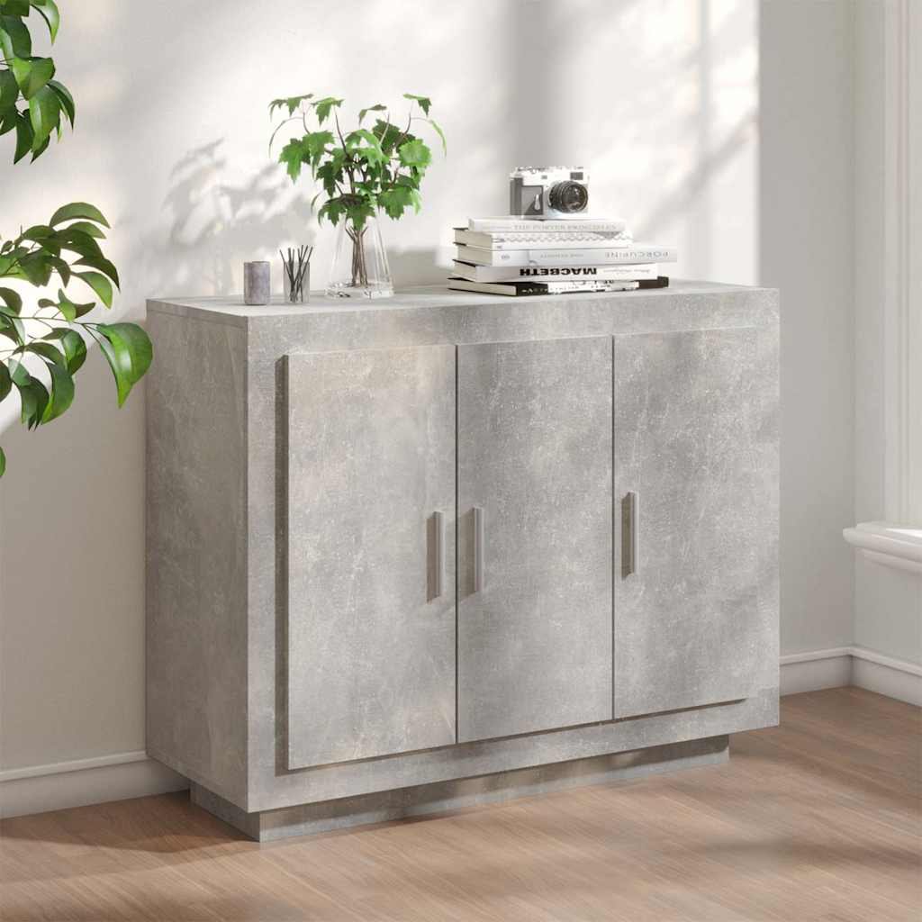 Vidaxl dressoir 92x35x75 cm bewerkt hout betongrijs