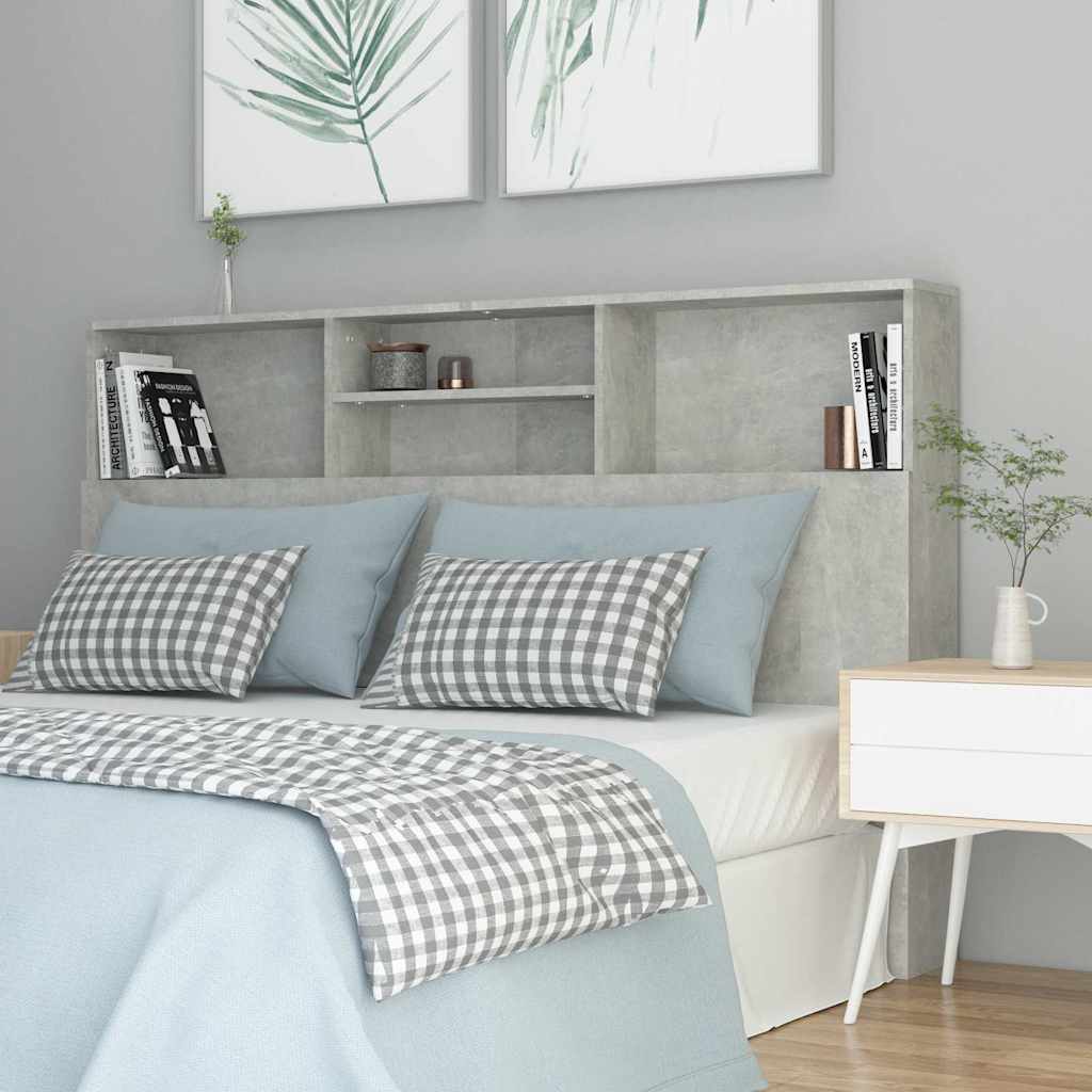 Vidaxl hoofdbordkast 160x19x103,5 cm betongrijs