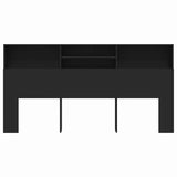 Vidaxl hoofdbordkast 200x19x103,5 cm zwart