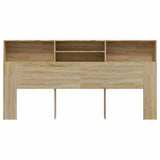 Vidaxl hoofdbordkast 200x19x103,5 cm sonoma eikenkleurig
