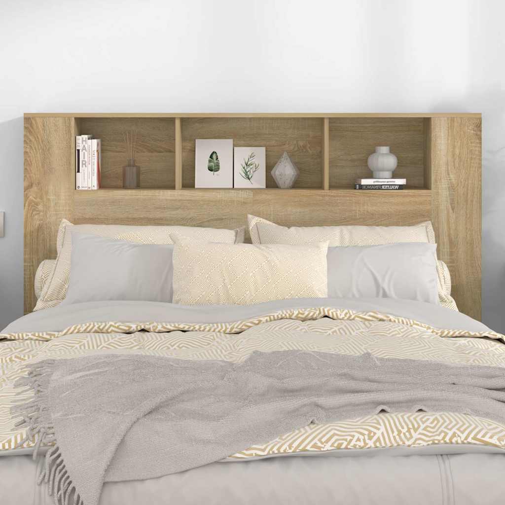 Vidaxl hoofdbordkast 160x18,5x104,5 cm sonoma eikenkleurig