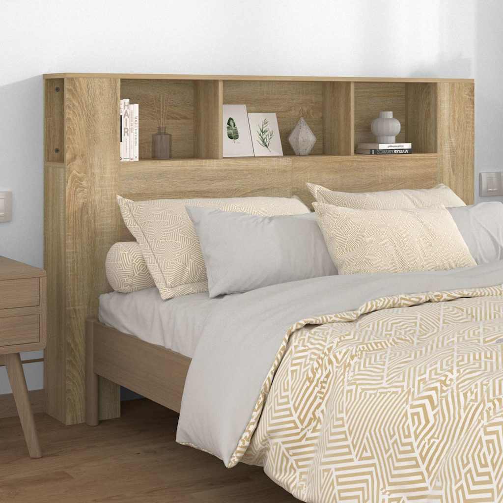 Vidaxl hoofdbordkast 160x18,5x104,5 cm sonoma eikenkleurig