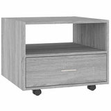 Vidaxl salontafel 55x55x40 cm bewerkt hout grijs sonoma eikenkleurig
