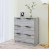 Vidaxl dressoir 60x30x70 cm bewerkt hout grijs sonoma eiken