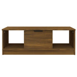 Vidaxl salontafel 102x50x36 cm bewerkt hout bruin eikenkleur
