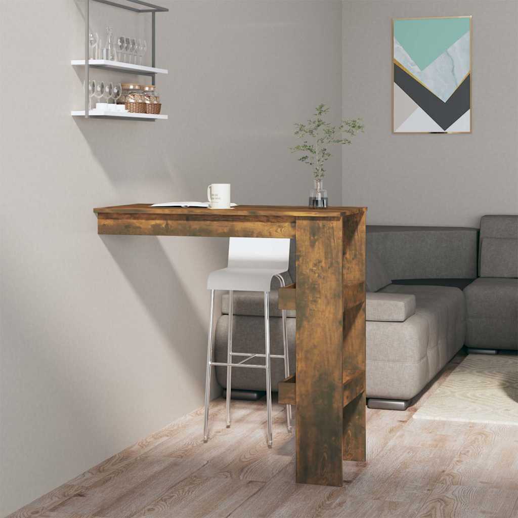 Vidaxl bartafel wandgemonteerd 102x45x103,5 cm bewerkt hout eikenkleur