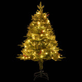 Vidaxl Weihnachtsbaum mit LED- und Kiefernkegeln 120 cm PVC und PE Green