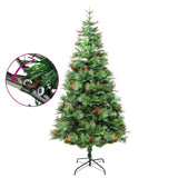 Vidaxl Christmas Tree avec des cônes LED et en pin 225 cm en PVC et Green PE