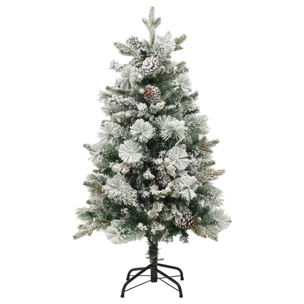 Vidaxl Christmas Tree avec des cônes LED et de pin et neige 150 cm PVC et PE