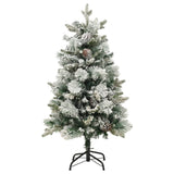 Vidaxl Christmas Tree avec des cônes LED et de pin et neige 150 cm PVC et PE