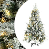 Vidaxl Weihnachtsbaum mit LED- und Kiefernkegeln und Schnee 195 cm PVC und PE