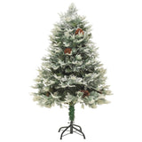 Vidaxl Tréser de Noël avec des cônes LED et de pin 120 cm en PVC et Green PE