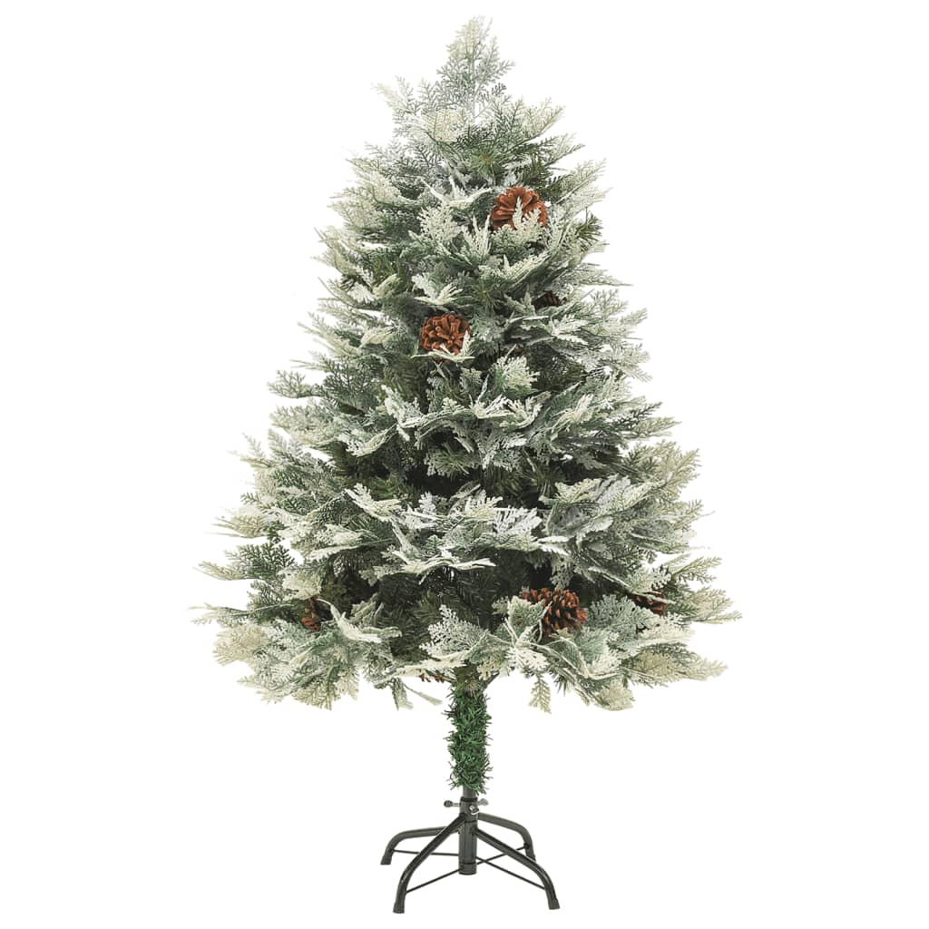 Vidaxl Weihnachtsbaum mit LED- und Kiefernkegeln 150 cm PVC und PE Green