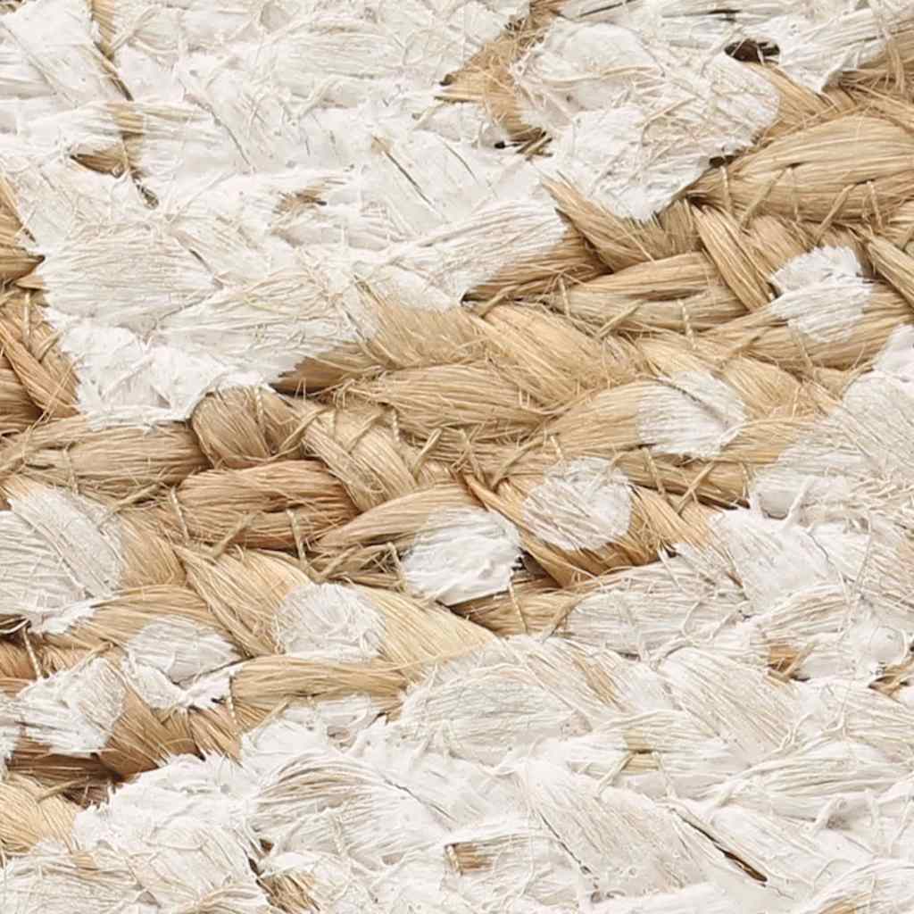 Tapis vidaxl avec imprimé autour de 180 cm de jute tressée