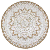 Tapis vidaxl avec imprimé autour de 210 cm de jute tressée
