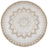 Tapis vidaxl avec imprimé autour de 210 cm de jute tressée