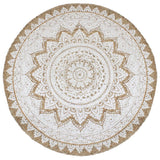 Tapis vidaxl avec imprimé autour de 240 cm de jute tressée