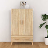 Vidaxl hoge kast 70x31x115 cm bewerkt hout sonoma eikenkleurig