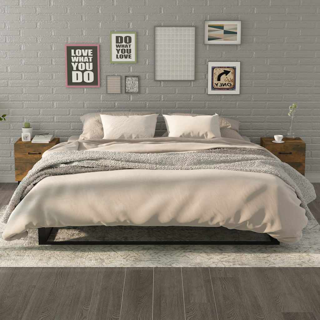 Vidaxl nachtkastjes 2 st 40x35x47,5 cm gerookt eikenkleurig