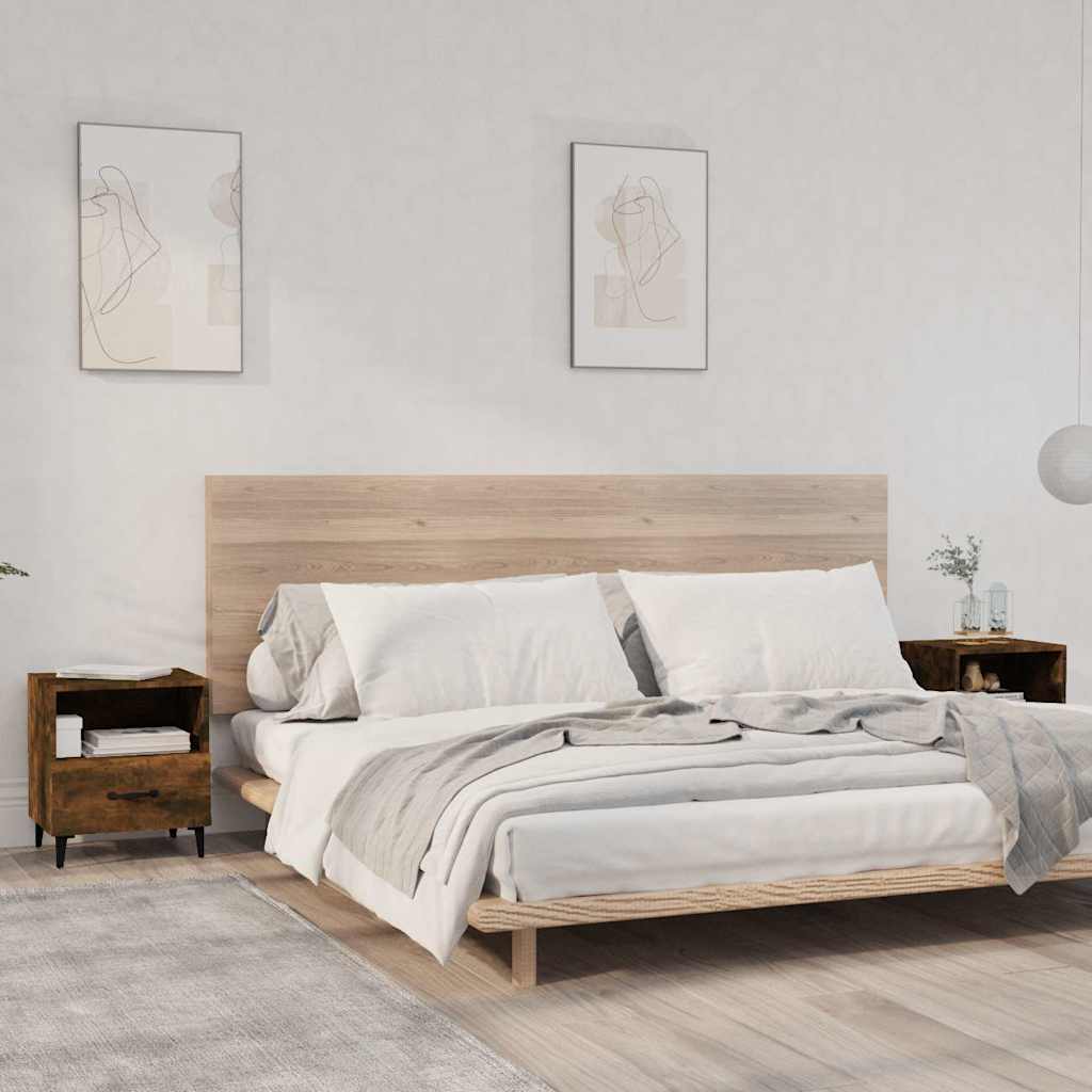 Vidaxl nachtkastjes 2 st bewerkt hout gerookt eikenkleurig