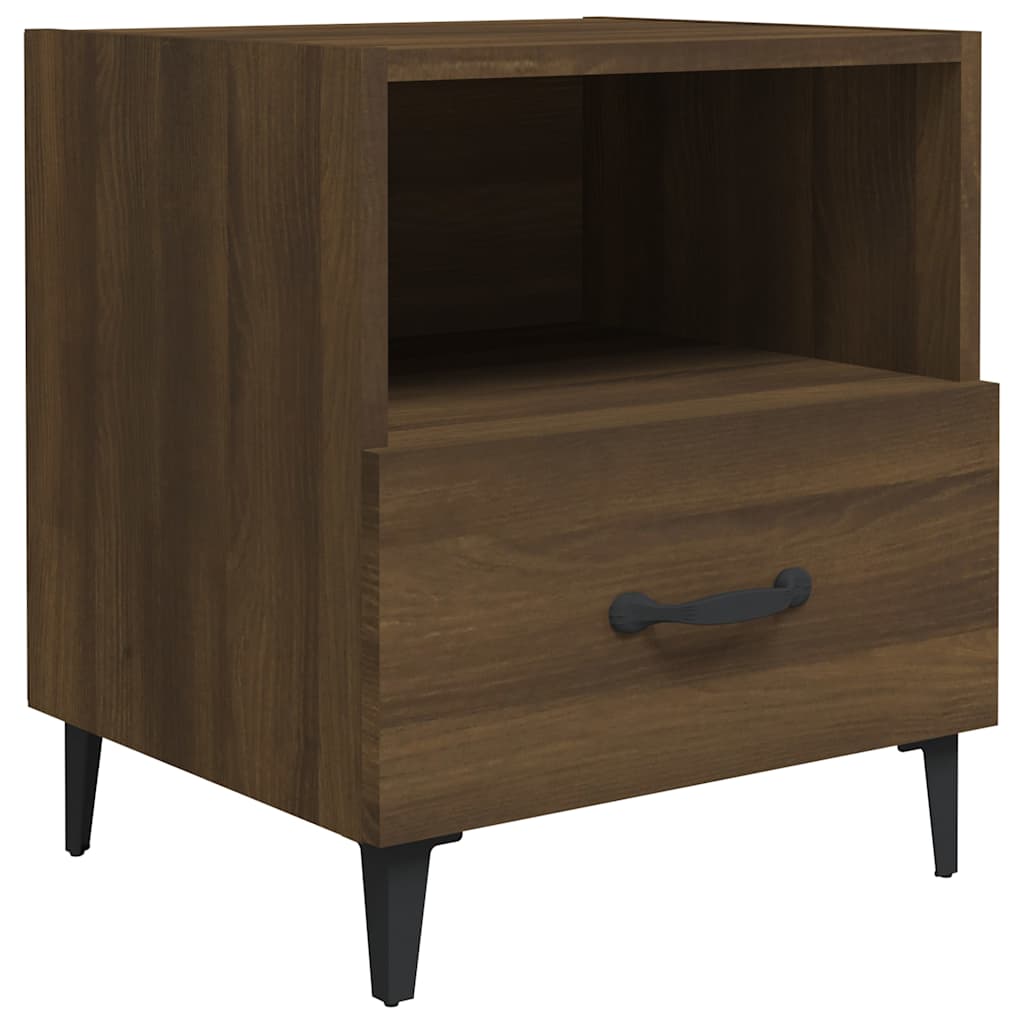Vidaxl nachtkastjes 2 st bewerkt hout bruin eikenkleur