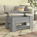 Vidaxl salontafel 79x49x41 cm bewerkt hout grijs sonoma eikenkleurig