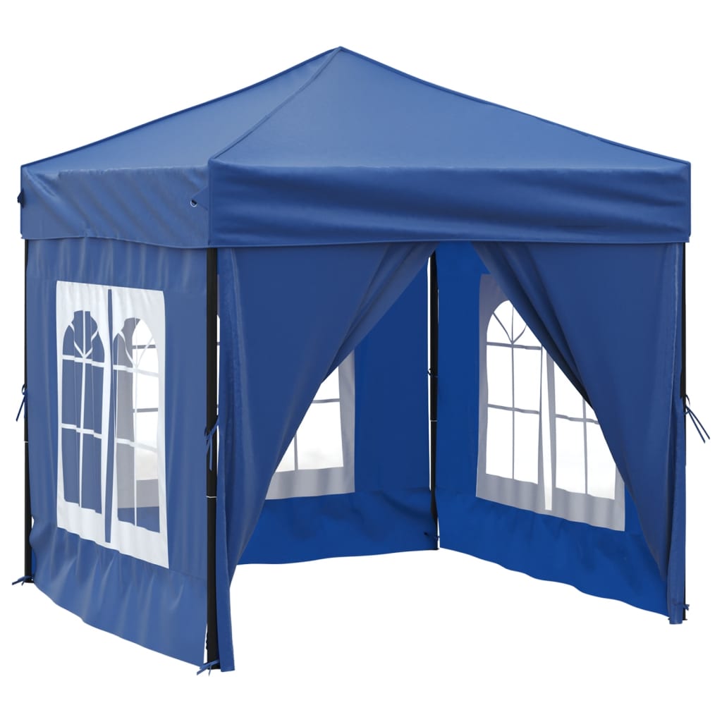 Vidaxl Partytent Foldable with side walls 2x2 m blue