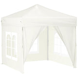 Vidaxl PartyTent pliable avec des murs latéraux 2x2 m crème -colored