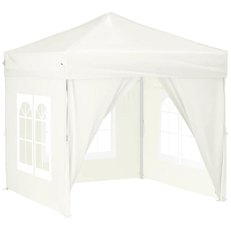 Vidaxl PartyTent pliable avec des murs latéraux 2x2 m crème -colored
