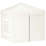 Vidaxl PartyTent pliable avec des murs latéraux 2x2 m crème -colored