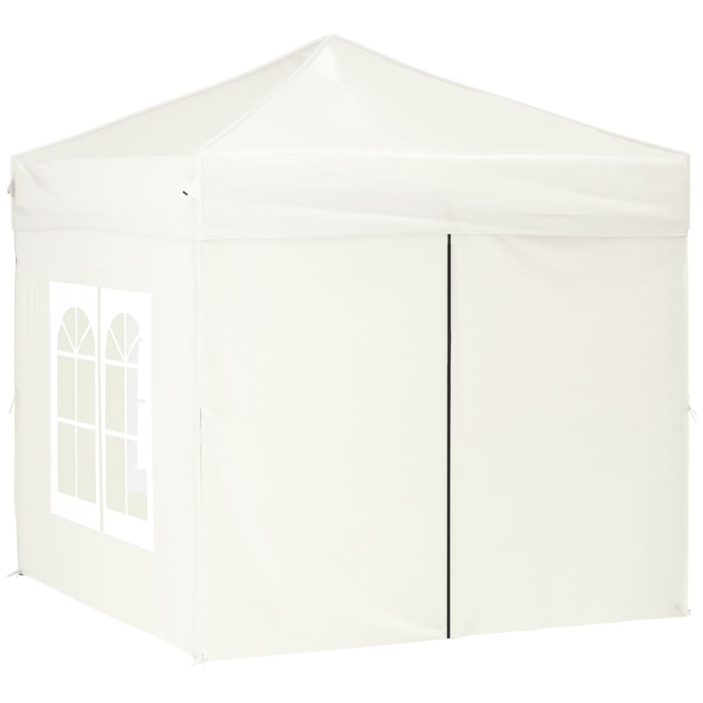 Vidaxl Partytent faltbar mit Seitenwänden 2x2 M cremefarben -gepflegt