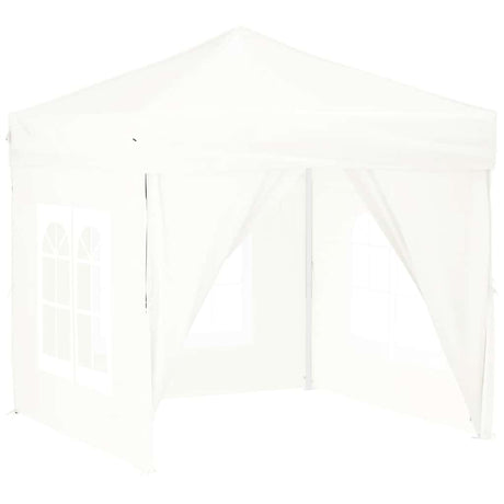 Vidaxl PartyTent pliable avec des parois latérales 2x2 m blanc