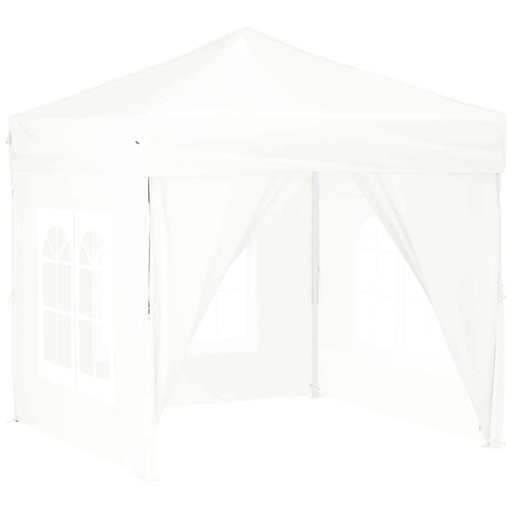 Vidaxl PartyTent Składany ze ścianami bocznymi 2x2 m White