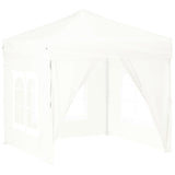 Vidaxl PartyTent Składany ze ścianami bocznymi 2x2 m White