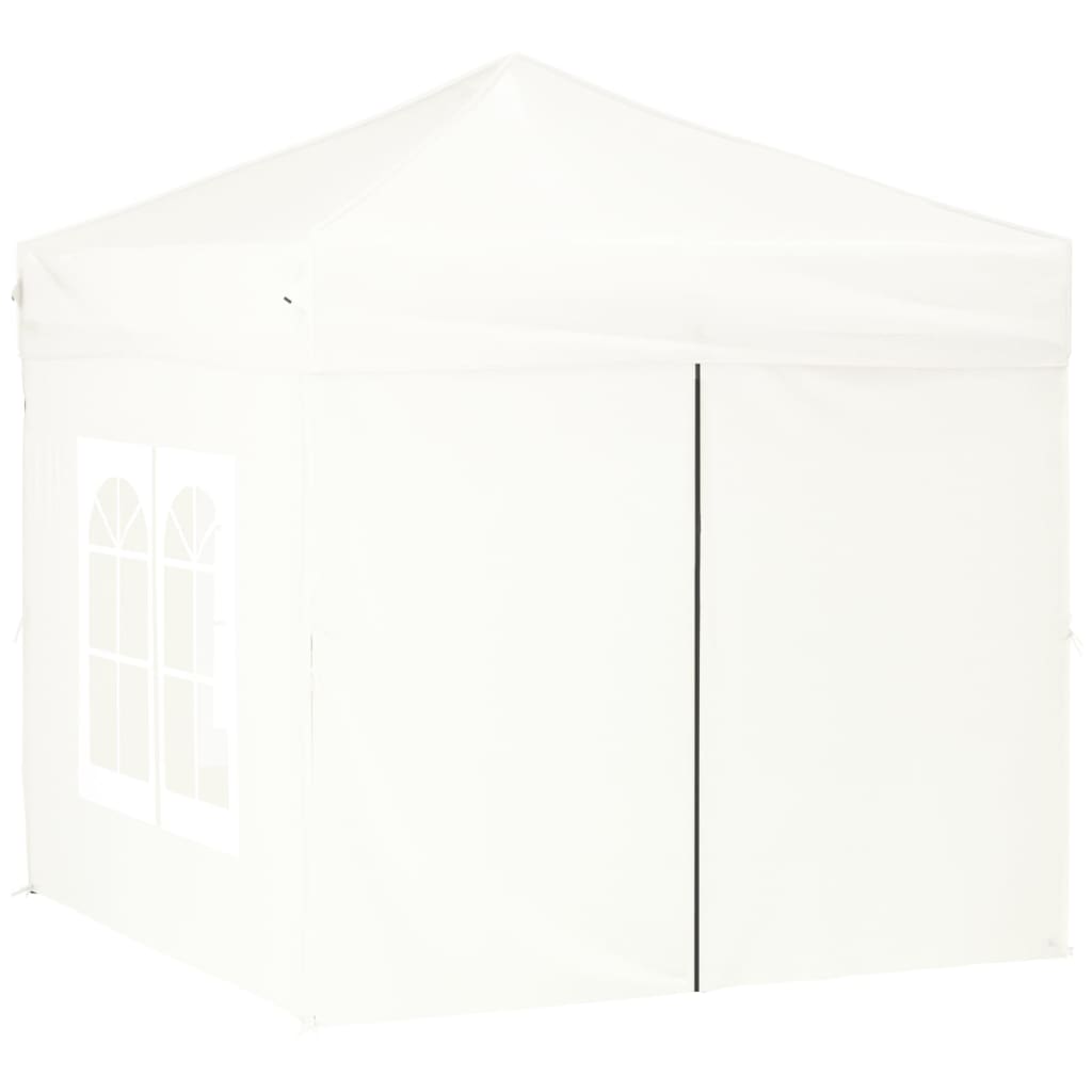 Vidaxl PartyTent Składany ze ścianami bocznymi 2x2 m White