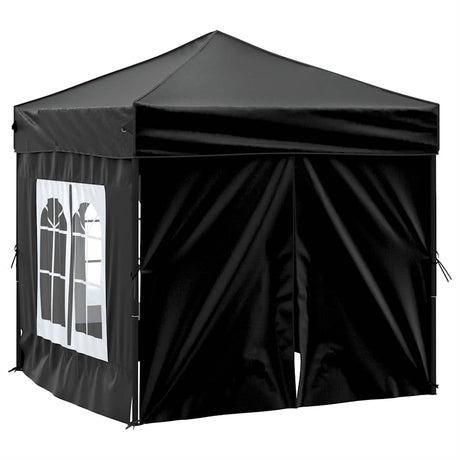 Vidaxl PartyTent pliable avec des parois latérales 2x2 m noir