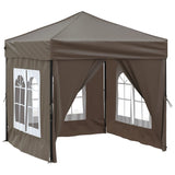 Vidaxl PartyTent plegable con paredes laterales 2x2 m taupe